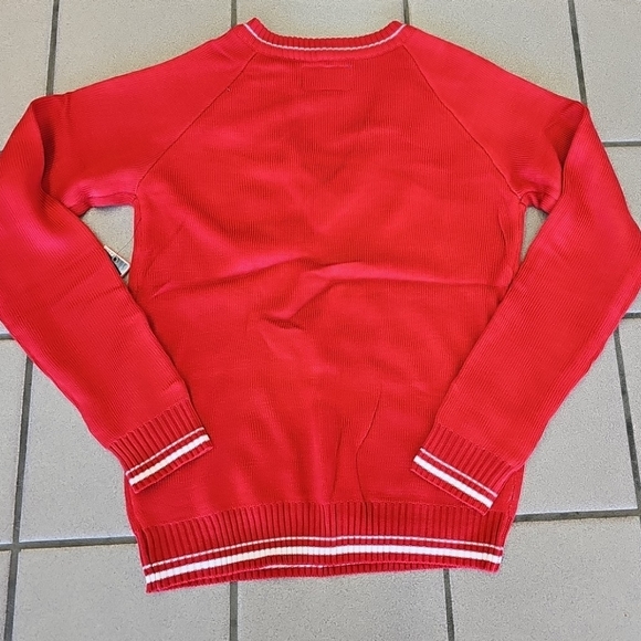 NWT Tipsy Elves Women's Size Small Canada Canadian Maple Leaf Vneck Sweater - Picture 2 of 11